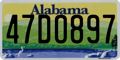 AL license plate 47DO897