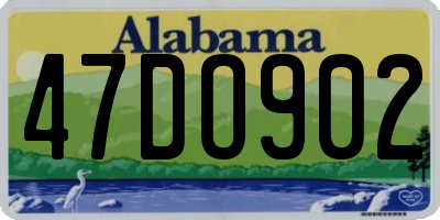 AL license plate 47DO902
