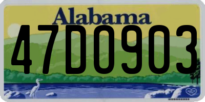 AL license plate 47DO903
