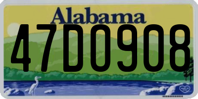 AL license plate 47DO908