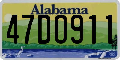 AL license plate 47DO911