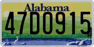 AL license plate 47DO915
