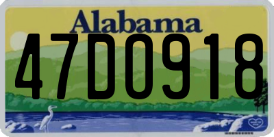 AL license plate 47DO918