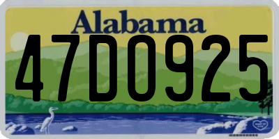 AL license plate 47DO925