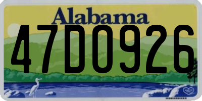 AL license plate 47DO926
