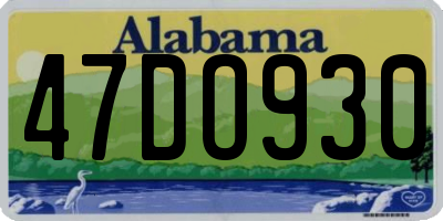 AL license plate 47DO930