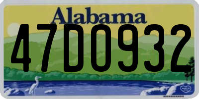 AL license plate 47DO932