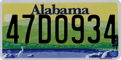 AL license plate 47DO934
