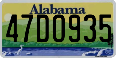 AL license plate 47DO935