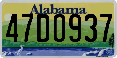 AL license plate 47DO937