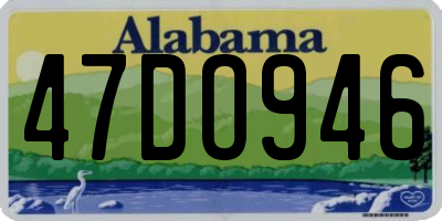 AL license plate 47DO946