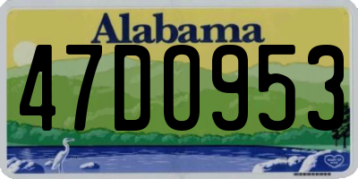 AL license plate 47DO953