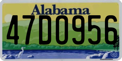 AL license plate 47DO956