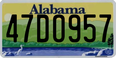 AL license plate 47DO957