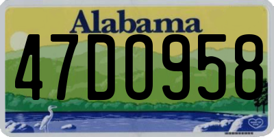 AL license plate 47DO958