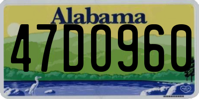 AL license plate 47DO960