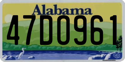AL license plate 47DO961