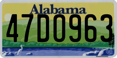 AL license plate 47DO963