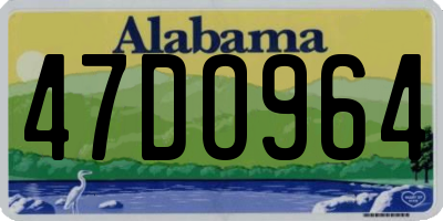 AL license plate 47DO964