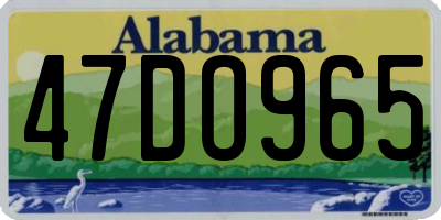 AL license plate 47DO965