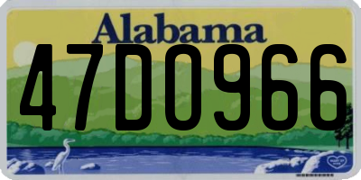 AL license plate 47DO966