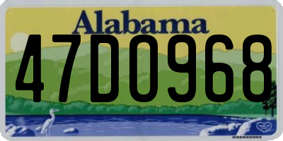 AL license plate 47DO968