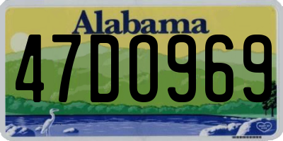 AL license plate 47DO969