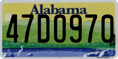 AL license plate 47DO970