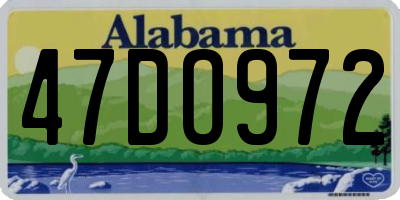 AL license plate 47DO972