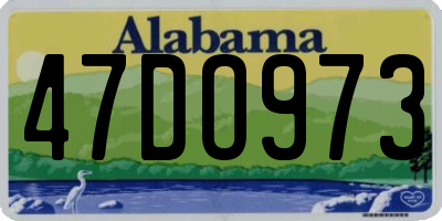 AL license plate 47DO973