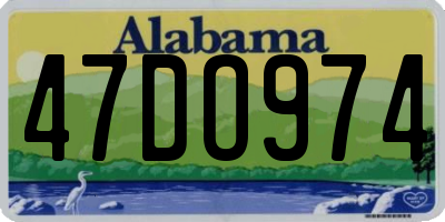 AL license plate 47DO974