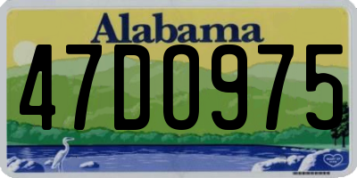 AL license plate 47DO975