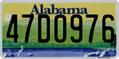 AL license plate 47DO976