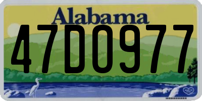 AL license plate 47DO977