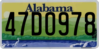 AL license plate 47DO978