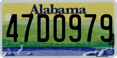 AL license plate 47DO979