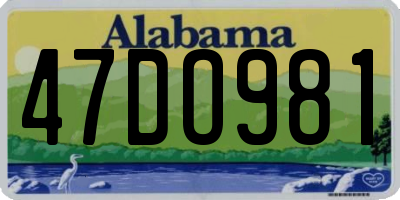 AL license plate 47DO981