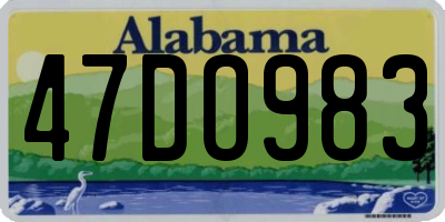 AL license plate 47DO983