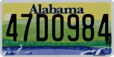 AL license plate 47DO984