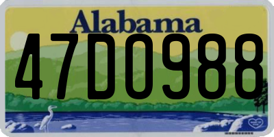 AL license plate 47DO988