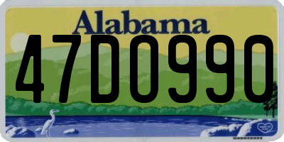 AL license plate 47DO990