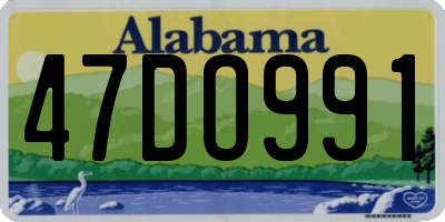 AL license plate 47DO991