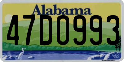 AL license plate 47DO993