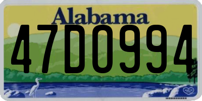 AL license plate 47DO994