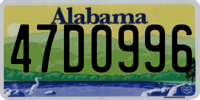 AL license plate 47DO996