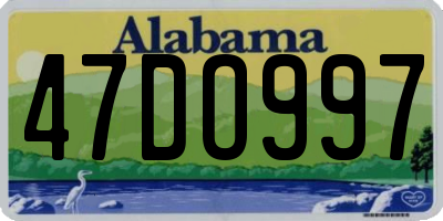 AL license plate 47DO997