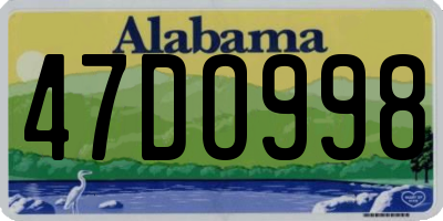 AL license plate 47DO998