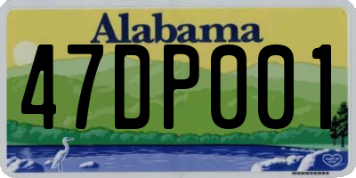 AL license plate 47DP001
