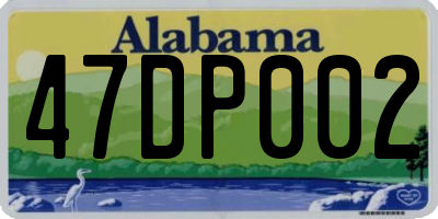 AL license plate 47DP002