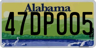 AL license plate 47DP005